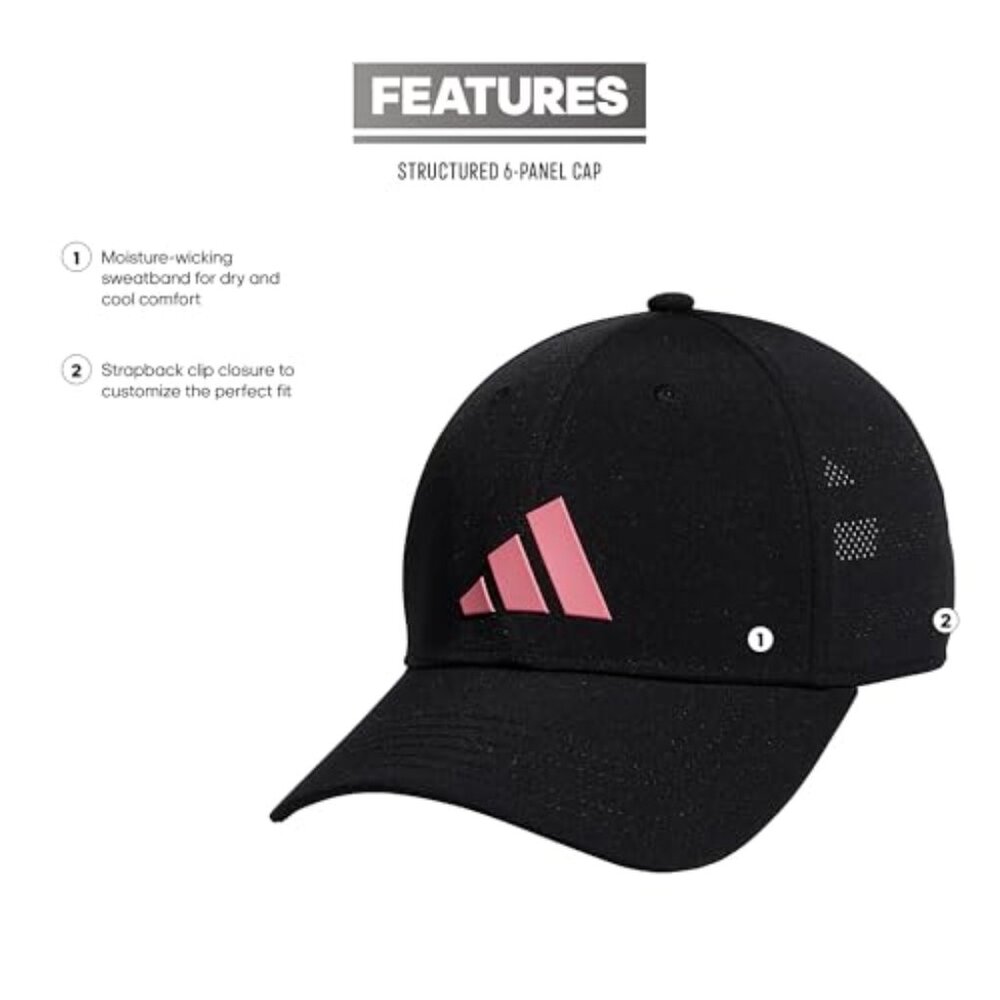 Structured Adjustable Fit Strapback Hat Classic R… - image 3